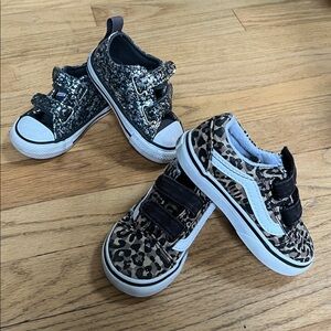 Vans Kids Sneakers - Black and Brown Leopard